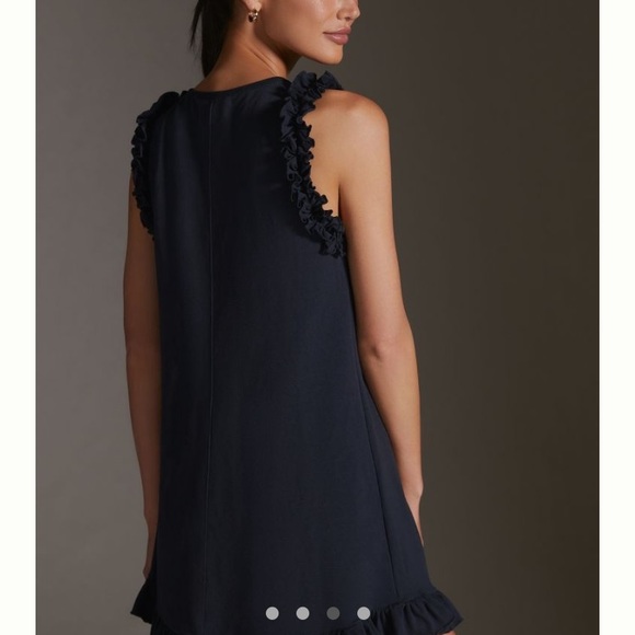 Sundays Navy Ruffle Dress - Picture 3 of 7